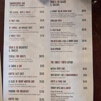 Menu 2021 at Koffie House  in Key West