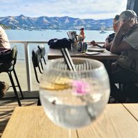 Beautiful view and many choices of gin at Harbar in Akaroa