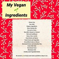 Vegan ingredients at Nana's Tamales  in Temecula