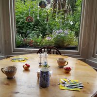 breakfast table at Claymore Vegetarian Guest House in Edinburgh