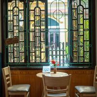 Peaceful corner at Earth Cafe in Dong Hoi