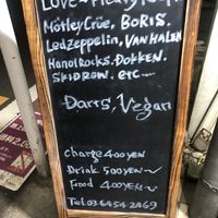 Sign board outside   at Meteora in Tokyo