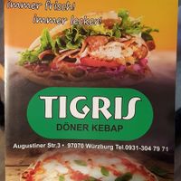 The cover of the menu card  at Tigris Döner Kebap in Wurzburg
