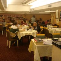 Restaurant interior at Ah Sin Vegetarian in Kowloon