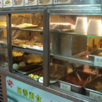 Food counter at Ah Sin Vegetarian in Kowloon