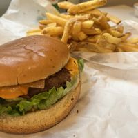 Super stack burger with lemon and lime fries. Fantastic    at MAAD in South West London