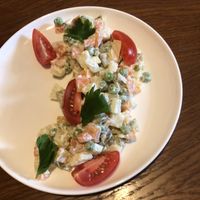 Salad at Svoya Kompaniya in Yekaterinburg