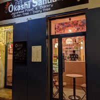 view from the outside at Okashi Sanda in Madrid