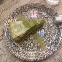 Tarta de queso matcha at Okashi Sanda in Madrid