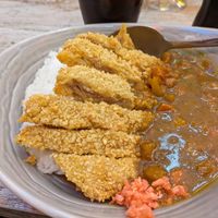Vegan katsu curry at Okashi Sanda in Madrid