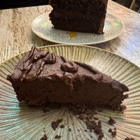 Chocolate cake + Nutella cheesecake at Okashi Sanda in Madrid