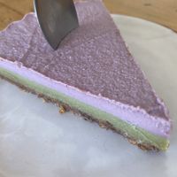 Malberry and match cheesecake  at Umami in Mazunte