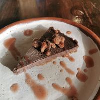 Raw chocolate cashew dessert at Umami in Mazunte