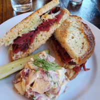 Smoked beet reuben at Otherlands Beer in Bellingham