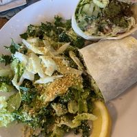 Falafel wrap with caesar salad   at Otherlands Beer in Bellingham