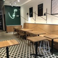 Inside at Burger Fiancé in Montreal