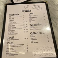 Menu 1  at Burger Fiancé in Montreal