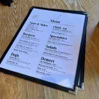 The menu   at Burger Fiancé in Montreal