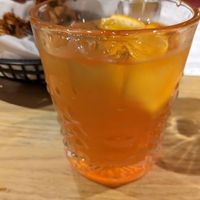 Aperol spritz at Burger Fiancé in Montreal