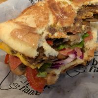 Almost finished at Burger Fiancé in Montreal