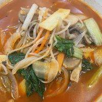 Vegetable jjambbong noodle. Yum  at Hwang-Geumlyong 황금룡 in Seoul