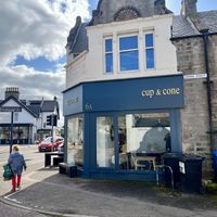 Exterior of the coffee shop  at Cup & Cone in Inverness