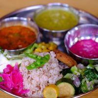 Three kinds of curry! at Wara Farm わらふぁーむ in Goshogawara