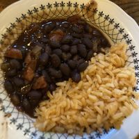 Side of rice + beans (came w no-cheese quesadillas) at Bonez in Crested Butte
