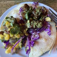 Seitan taco (already had a few bites ☺️) at Bonez in Crested Butte