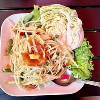 Hot vegan papaya salad! at Olay's Thai Lao Cuisine in Honolulu