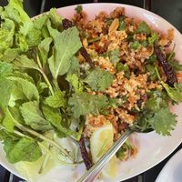 Crispy rice is amazing   at Olay's Thai Lao Cuisine in Honolulu