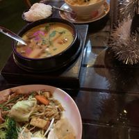 Our three dishes  at Olay's Thai Lao Cuisine in Honolulu