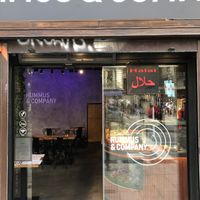 The entrance  at Hummus and Company in Barcelona