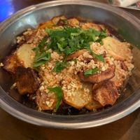Potatoes with garlic and fresh parsley   at TURP in Istanbul