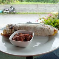 burrito with salsa at Rusty Pelican in Khao Lak