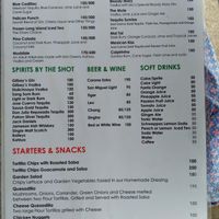 menu at Rusty Pelican in Khao Lak