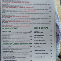 menu at Rusty Pelican in Khao Lak