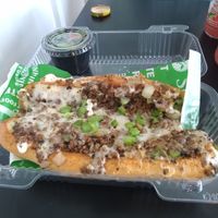 Delicious vegan Philly cheese and sandwich at Karelyn's Soul Vegan Cafe at 5565 Old Cheney Hwy, Orlando Florida  at Karelyns Vegan Soul Café in Orlando