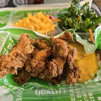 Wings meal. $25.  Wings come with sauce on the side, charge an extra $2.50 to dip them in the sauce. at Karelyns Vegan Soul Café in Orlando