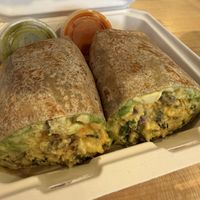 Lilac breakfast burrito - fully veganized! 👍❤️🌱  at Black Heart Coffee Co in Van Nuys