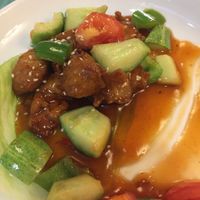 Sweet and sour chix  at Popular Vegetarian Restaurant in Kuching