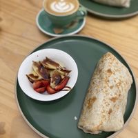 Breakfast Burrito and fantastic coffee  at Bosque Urbano in San Jose