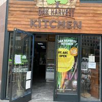 Exterior with pedestrian outdoor mall right out front. at Oak Harvest Kitchen in Oakland