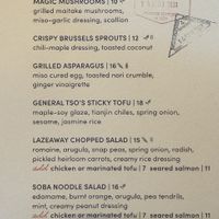 Vegan & Vegetarian side of menu. Vegan is 🌱    at Flamingo's Lazeaway Club in Santa Rosa