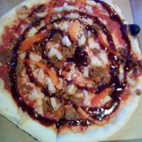 Vegan BBQ pizza at La Dolce Vita in Joensuu