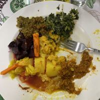 Half eaten veggie combo 😂😂😂  at Try Me Ethiopian Cuisine in Gresham