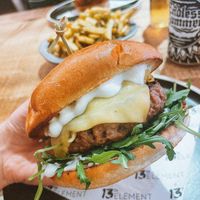 Truffle burger (my fave)  at 13th Element in Nottingham