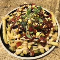 Jerk fries   at 13th Element in Nottingham