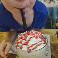 Strawberry milkshake at 13th Element in Nottingham