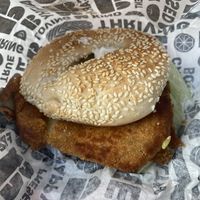 Vegan schnitzel bagel #Veganuary at B Bagel in London